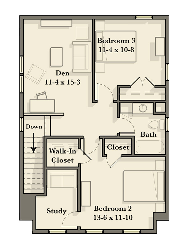 The Oxford Second Floor Plan